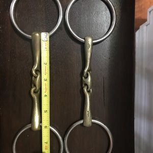 Loose ring, double jointed, copper mouth snaffle